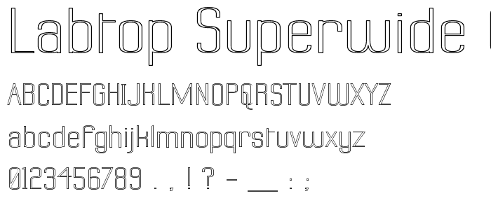Labtop Superwide Outline font